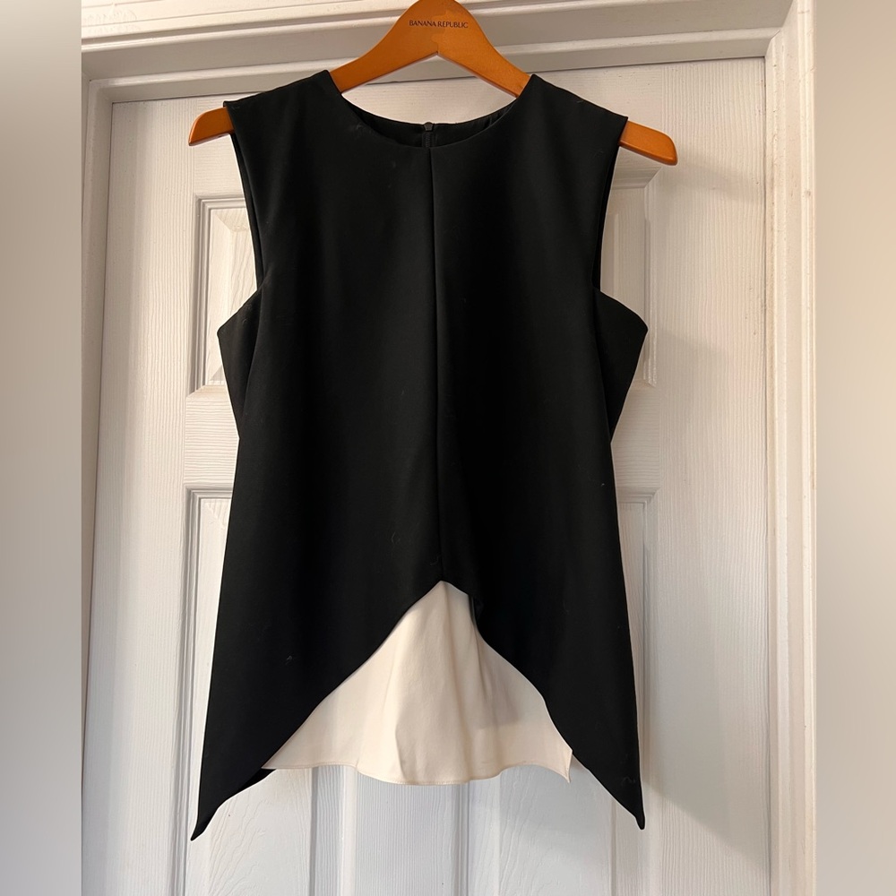 Narciso Rodriguez Desinger  Colorblock Sleeveless Top Sz 40 Made In Italy
